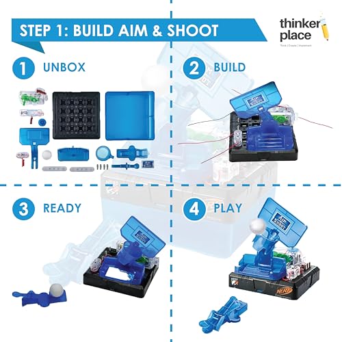 Image of AimNShoot DIY Kit | Build, Learn & Play | STEM Toy for Kids Age 8+ | Distance & Speed Learning Kit with AR Experience | Fun Basketball Shooting Game