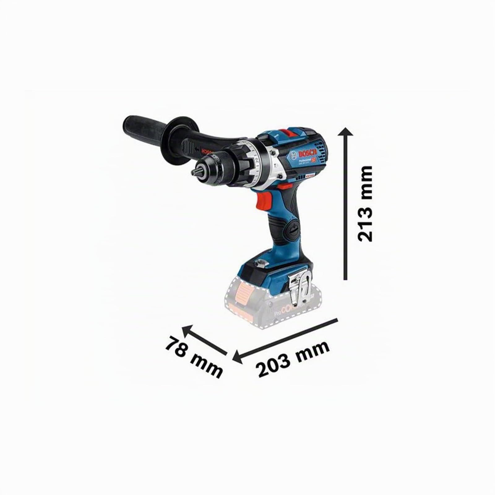 Bosch Professional 18V System perceuse-visseuse à percussion sans-fil GSB 18V-110 C (couple maxi de 110 Nm, avec L-BOXX)