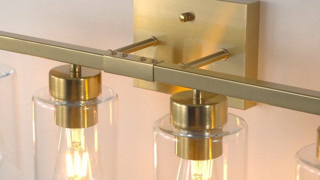 Image of IZORRO Bathroom Light Fixtures, Modern Vanity Lights, Bathroom Lighting Fixtures Over Mirror with Milky White Shade, Wall Sconce for Living Room Cabinet Bedroom (Oil Rubbed Bronze, 4-Light)