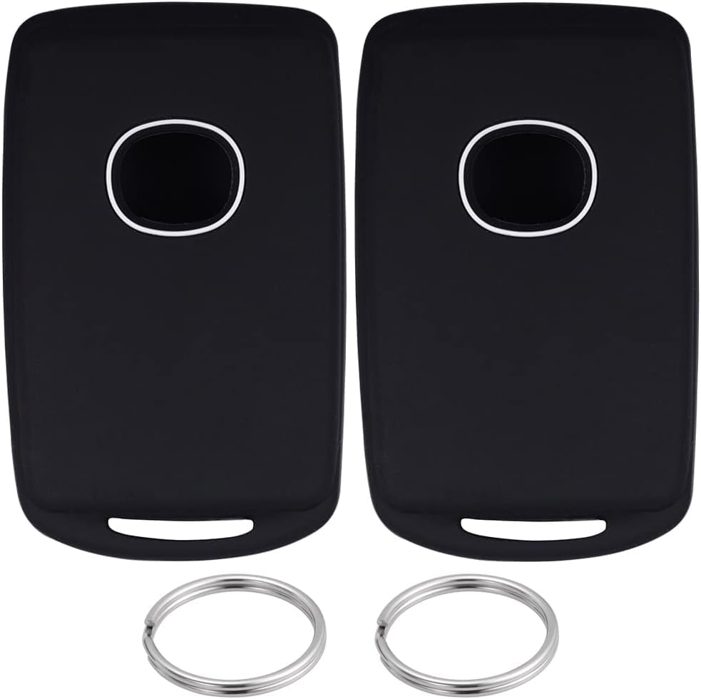 Lcyam Remote Key Fob Covers Durable Silicone Case Fits for 4 Button Keys on Side 2019 2020 2021 Mazda 3 CX-30 CX-5 CX-9 Mazda 6 (Black Purple)