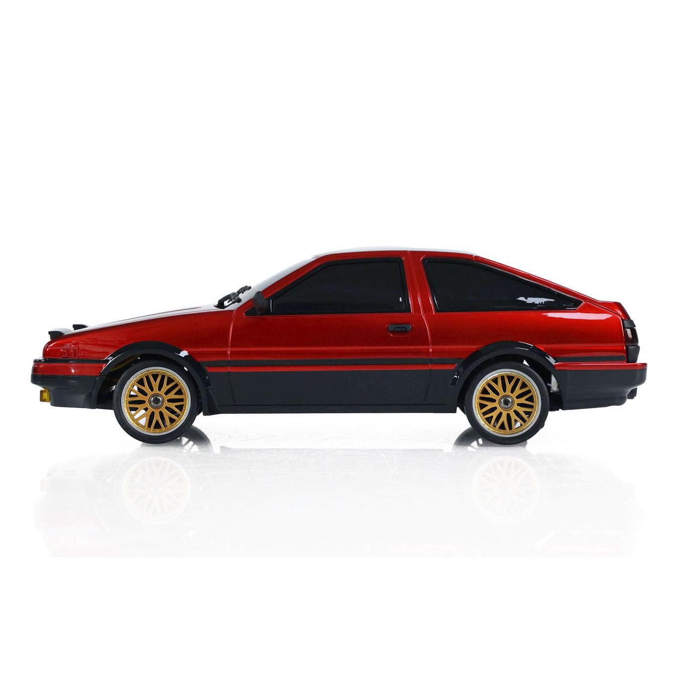 TOUCAN RC HOBBY 1/18 RC Drift Auto AE86 4X2 Hinterantrieb mit Gyroskop Premium Mini Fernbedienung Rennfahrzeug LDRC 1801 Geburtstag Spot Vintage Rot