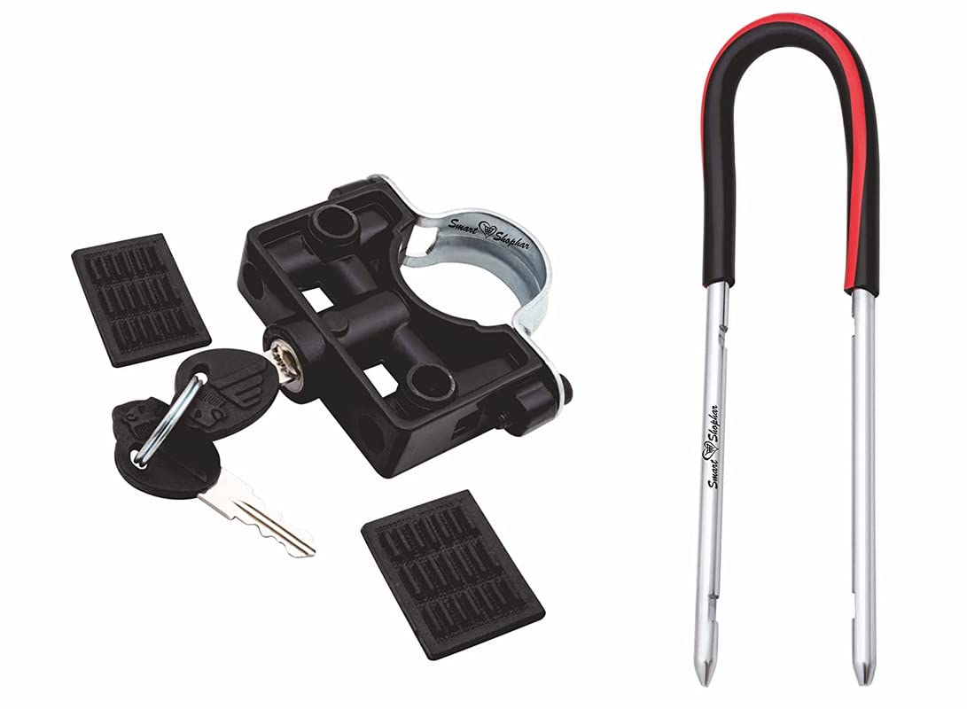 Smart Shophar Heavy Duty Metal Fitting Steel Ultra Key Hawk Double Locking Bullet Bike Lock Silver/Heavy-Duty Construction/Suitable for Bikes and Motorcycles/Offers Maximum Protection Stainless... 2