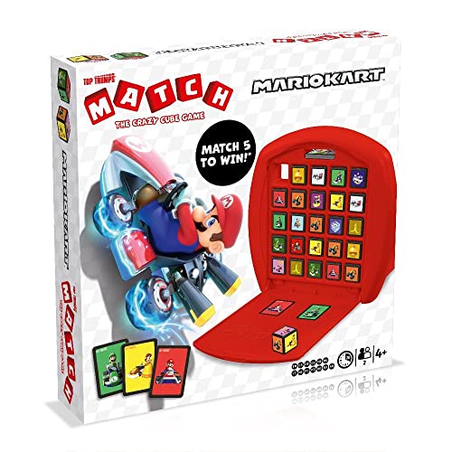 Top Trumps Match Mario Kart   Juego De Mesa, Juegos Infantiles, Conecta 5 Dados Iguales En Tu Propio Tablero, Juego De Memoria 4 Años, para 2 Jugadores