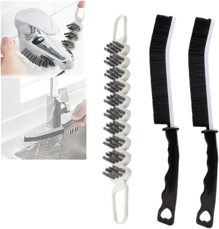 Klick n shop Bathroom Cleaning Brush with Wiper 2 in 1 Tiles Cleaning