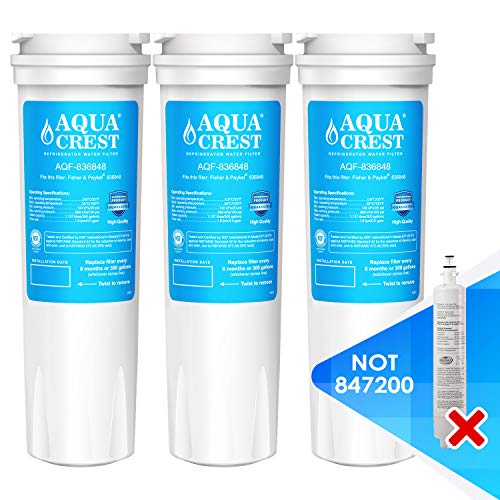 AQUACREST 836848 Refrigerator Water Filter, Compatible with Fisher & Paykel 836848, 836860, E522B