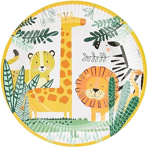 Amscan Get Wild 23cm Party Plates Cover