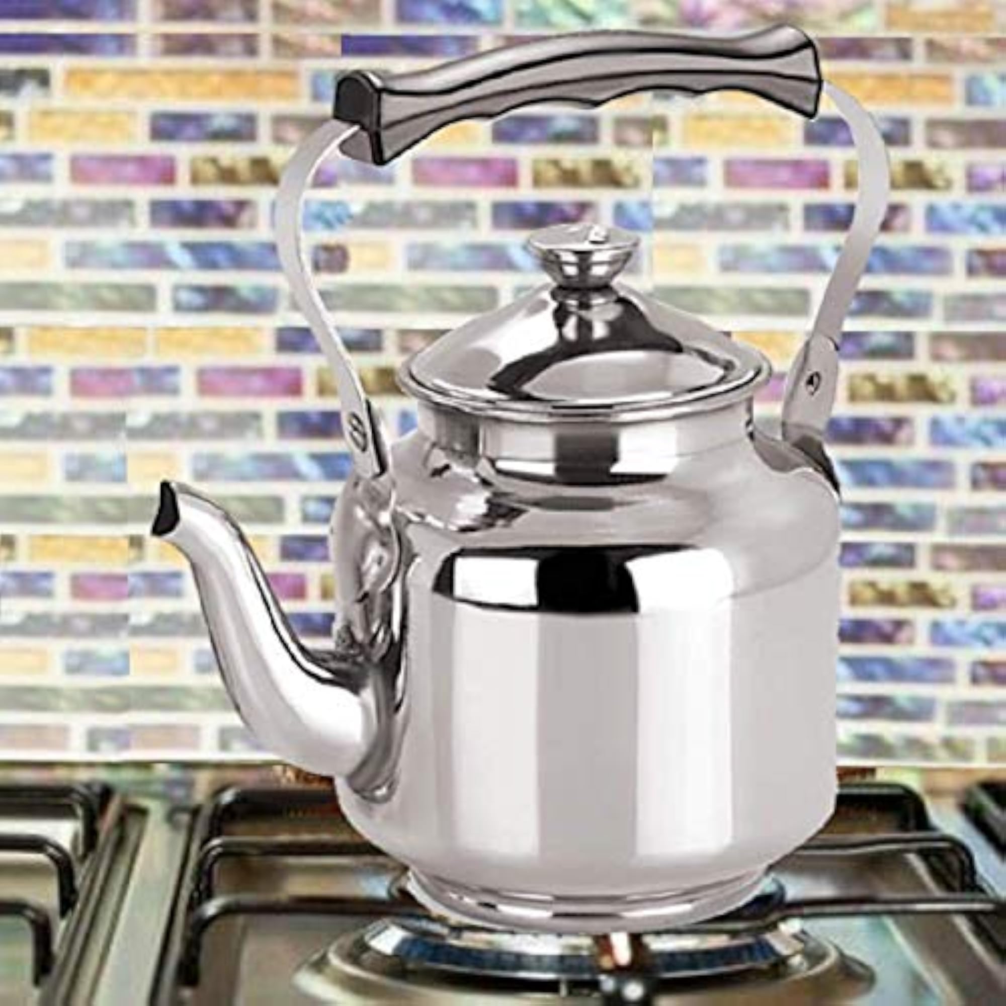 Stainless Steel Tea Pot Kettle, 16 Cups Capacity