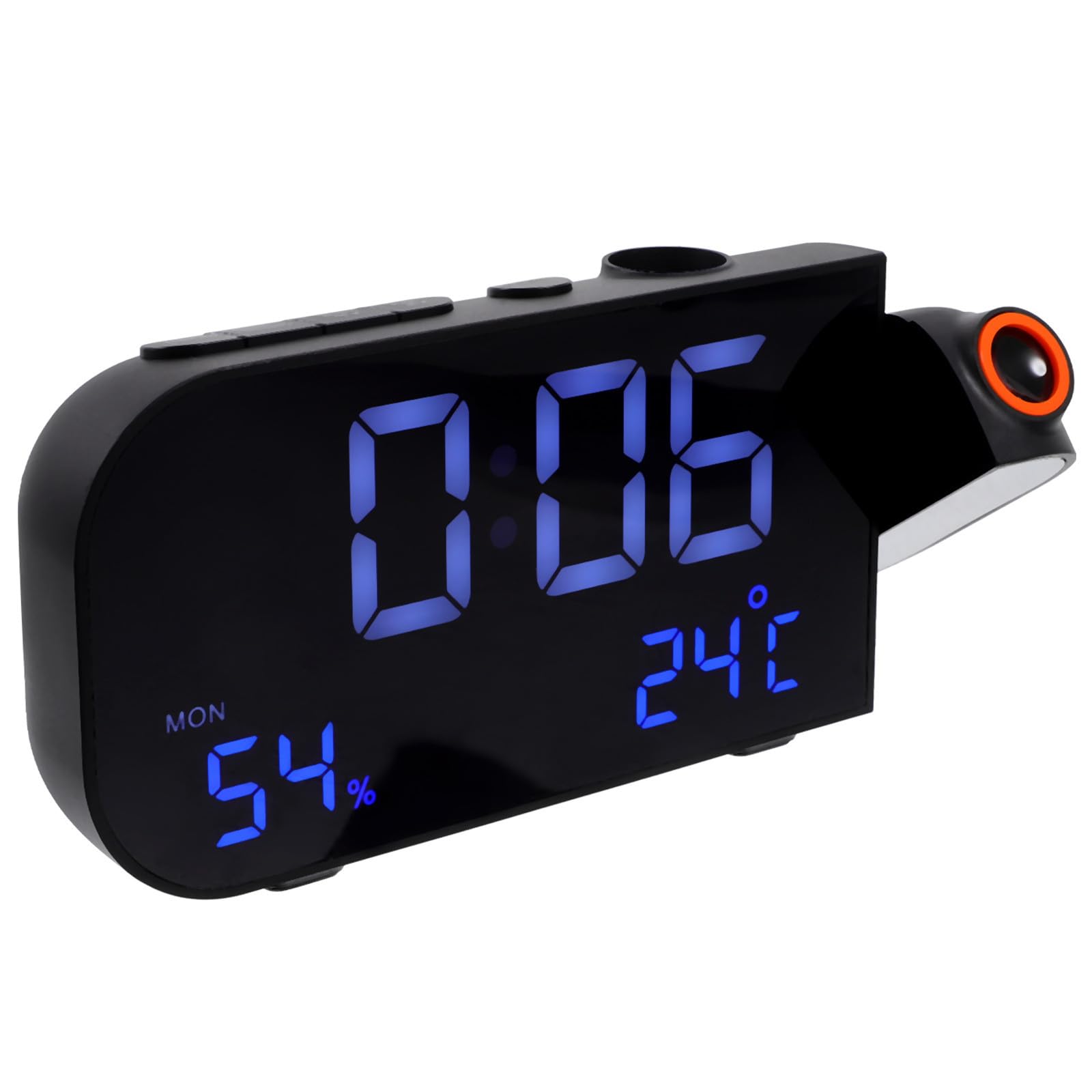 Multifunktionaler für Umweltfreundliches Abs und Besprechungsraum Wohnzimmer Projektionswecker mit Fm Radio LED Bildschirmprojektion Snooze Modus Lautstärkeanpassung
