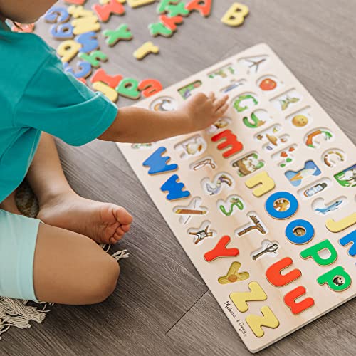 Melissa & Doug Upper & Lower Case Alphabet Letters Wooden Puzzle - 52 Pieces - Image 10
