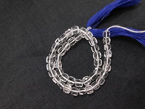 Quartz cristal naturel en perles cubes de 6mm pour créer un cadeau personnalisé