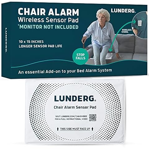Lunderg Chair Alarm Wireless Sensor Pad - ADD-ON / Replacement - Pager NOT Included - Works with Early-Alert Bed Alarms - Fall Prevention for Elderly Dementia Patients Cover
