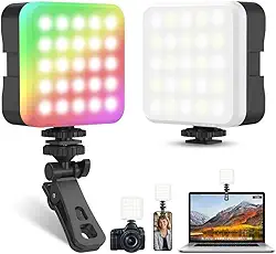 Luz De LED, Para Gravar Video Fotografia E Vídeo, Portátil, Bicolor, Com Suporte, Fixador Versátil