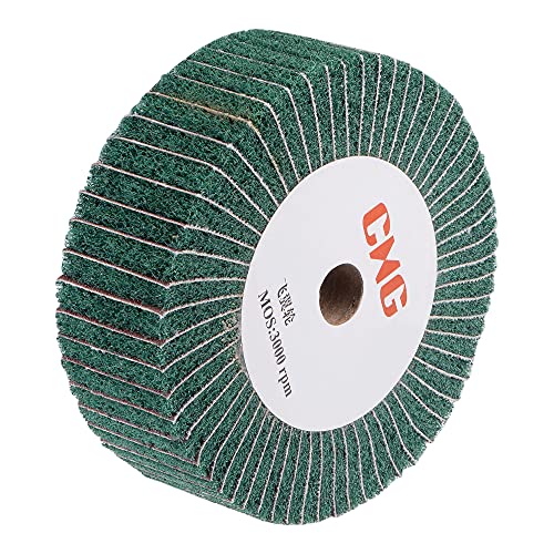 Roue de polissage non tissée verte pour éliminer les imperfections sur métal