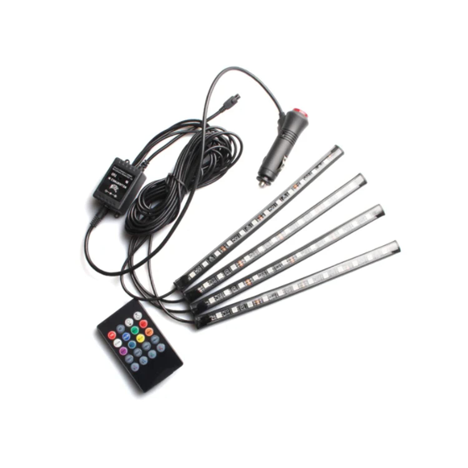 ASHTASH AUTO Atmosphere Light 48 LED Set of Multi Color Car Interior Music Light Car Fancy