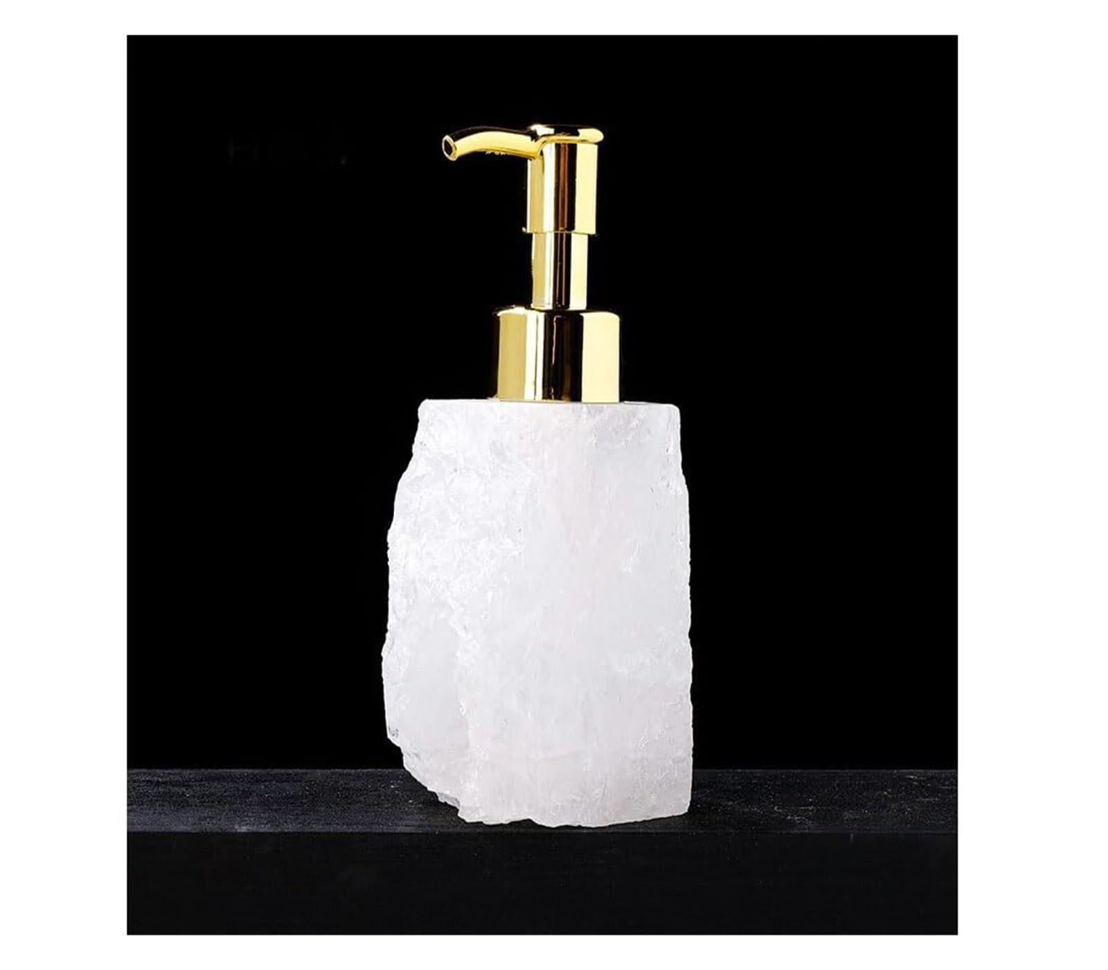 Dozownik Mydła, Zielony awenturyn z pompą ze stali nierdzewnej 0,84 uncji-1,1 uncji kryształ do dekoracji kuchni i łazienki wiosennej(Clear Quartz)