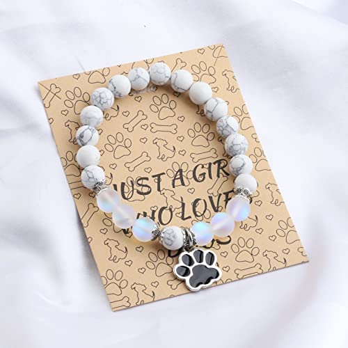 FUSTMW Paw Print Bracelet - Just for Her Who Loves Dogs - Charm Jewelry, Puppy Lover Gifts, Memorial3
