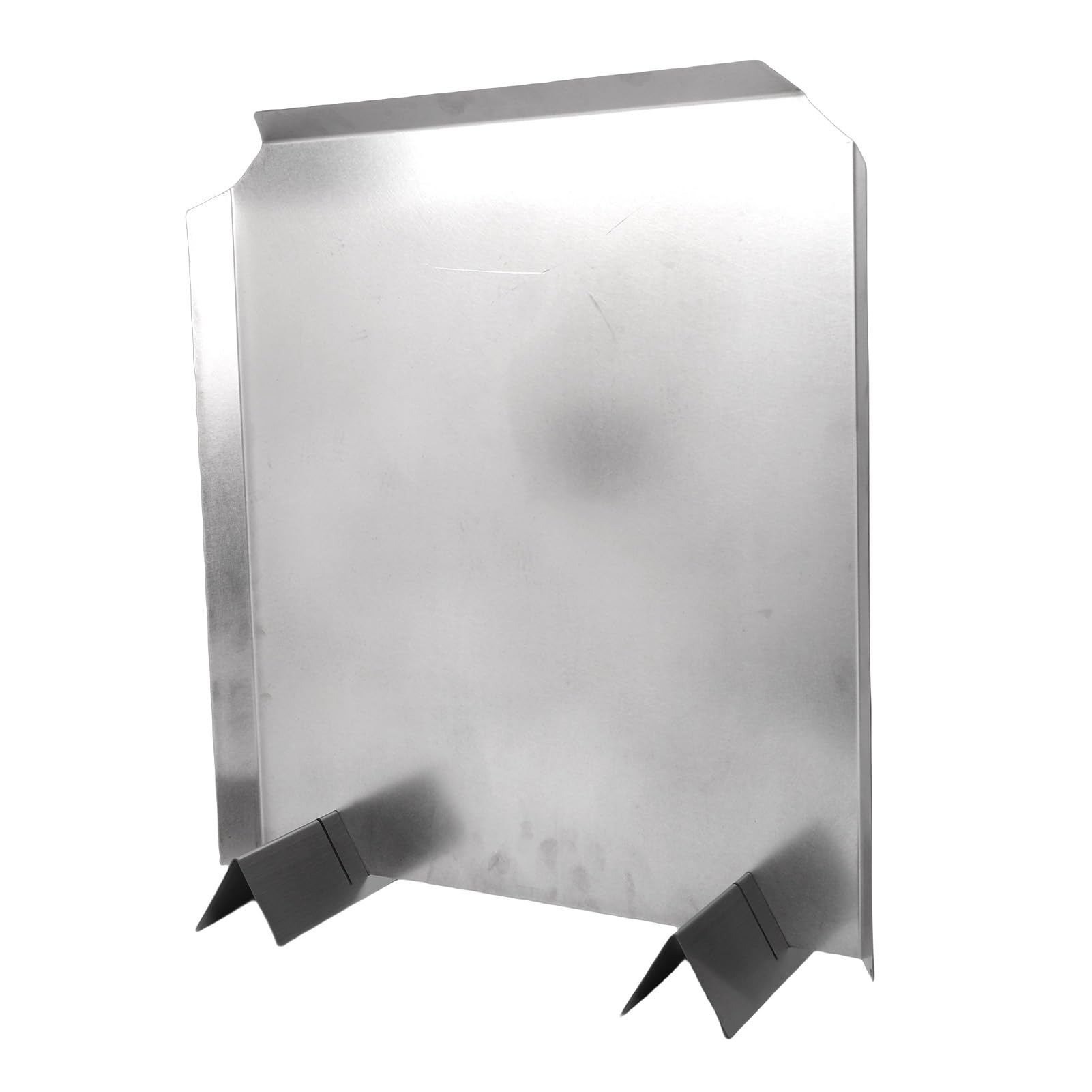 Hitzereflektor aus Edelstahl, Verstellbare Beine, Kaminrückplatte, Wandschutzplatte, Ideal für Effizientes Heizen, 40,6 X 45,7 cm