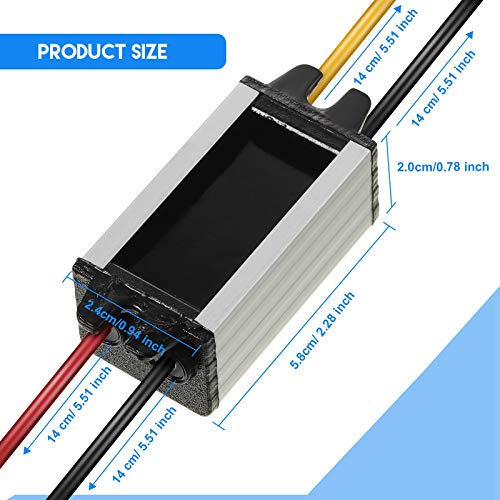 Image of 2 Pieces 12v to 5v Volt Converter Waterproof Dc to Dc Buck Converter Accept 8v - 22v Inputs Voltage Regulators 3a 15w Volt Module for Car Truck Boat Solar System
