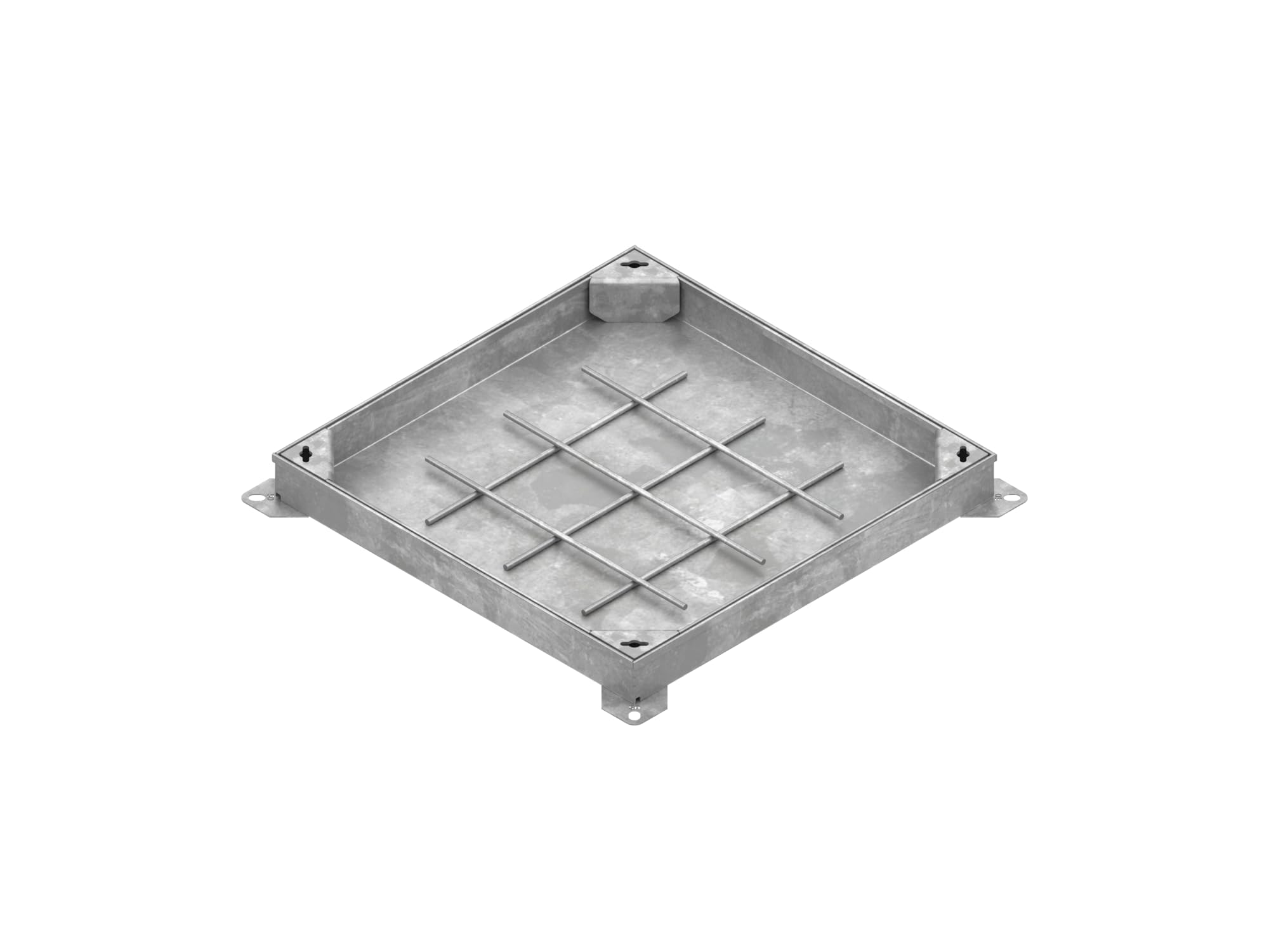 Tapa Invisible para Alcantarillado EASY con Marco de Acero Galvanizado | H50 mm | Uso Residencial y Viviendas | Empotrable y Pavimentable | Soporta hasta 300 kg - Carga Peatonal | 40x40 cm
