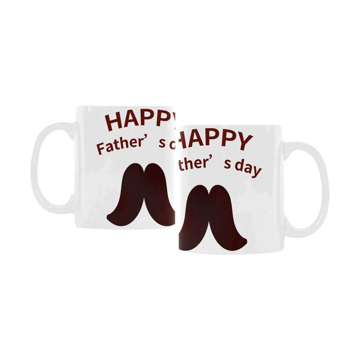 M MAXTOMO Customized White Classical Mug 11 OZ Happy Father's Day Coffee Mug,Ceramic Mug