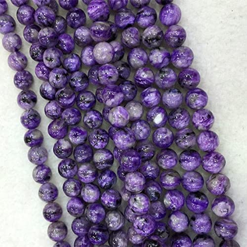 Charoite violette naturelle 8mm perles rondes en vrac 16 pouces pour bijoux DIY