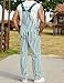 Bindefon Overalls for Men Work Bibs Coveralls Stretchy Romper Fashion Jumpsuit Festival Outfit Holiday Gifts(Irish Green,2XL)