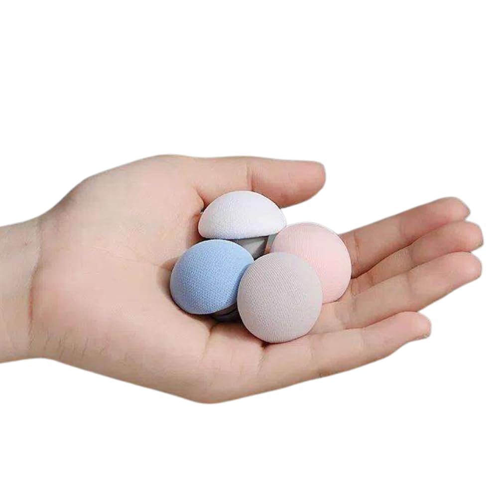 Zemglam Fabric Button Clips – Pack of 8 Mushroom Head No-Sew Quilt Fasteners for Blankets, Curtains, Bed Sheets & Clothing – Reusable Snap Lock Buttons (Blue-Pink) 2