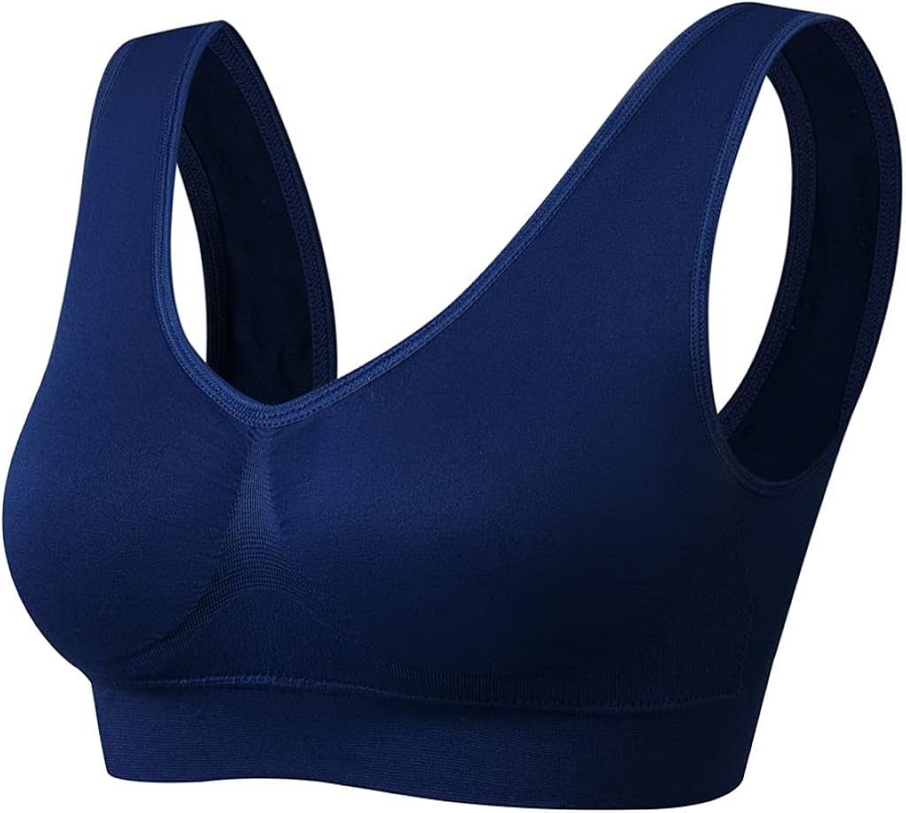 ohlyah Women's Seamless Wire-Free Bra with Removable Pads