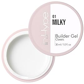 IN.HYPE Hard Builder Gel for Nail Extension/Strengthening Self-leveling Milky white 1