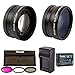 Canon EOS Rebel T6 Camera Accessory Kit with Lens and Carry Bag, 58mm - 3 Piece Filter Kit, 2 Piece Wide Lens Set, Replacement 1600mAh Battery and Charger, 32GB SD Card, 12