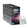 Durex Intense, Preservativi con Nervature e Rilievi con Gel stimolante (56 mm), 24 Profilattici (Pack of 48)