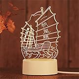 漫画の常夜灯スムーズなセーリングLED電球7色USBケーブル寝室の友人のためのベビーテーブルランプティーンエイジャーのための休暇の子供3D CDKPAWMZ