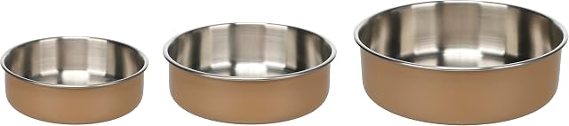 Foto 3 de 3 de comedero Perro - comedero Yumi Beige Premium de Acero Inoxidable - Interior Cepillado - 870ml