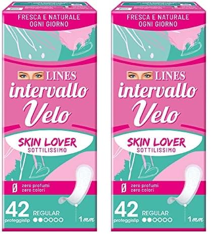 Lines Intervallo Velo Slip, 42 Pezzi (Confezione da 2)