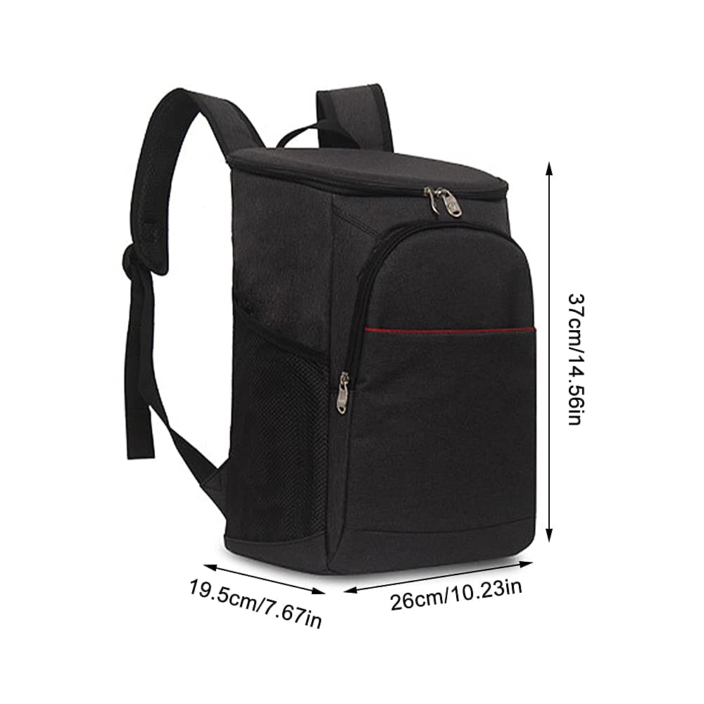 Doppeldecker weicher Kühlrucksack mit hartem Innenfutter, Wärmedämmtasche Oxford wasserdichte Lunchbox Isoliertasche Leichter Rucksack für Camping BBQ Familie Outdoor-Aktivitäten