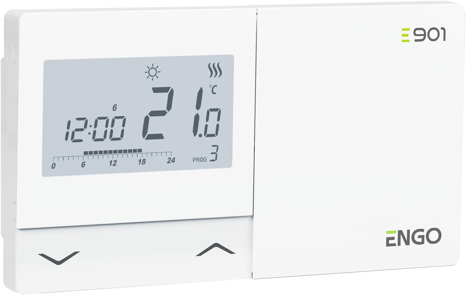 ENGO E901 Wired Thermostat Central Heating Controller Combi Boiler Thermostat Battery Powered 2 Wire Heating Control Replace Dial Room Thermostat 5 Year Warranty