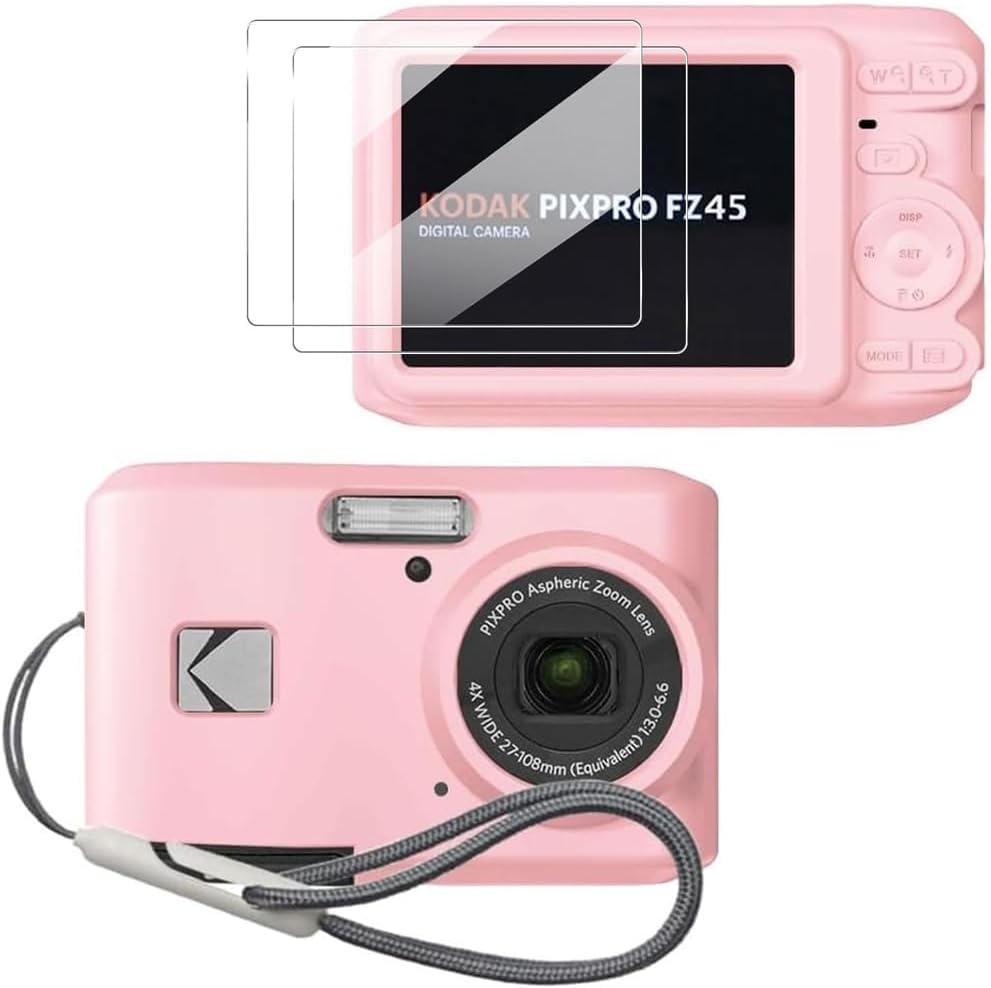 Case for Kodak PIXPRO FZ45 - Soft Silicone Camera Case - Pink - Anti-Scratch, Slim Fit, Lightweight - Enhanced Grip - Protects & Enhances Grip, Everyday Use, Gift Giving