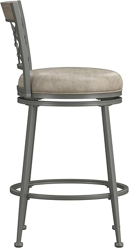 Miniatura 11 de Hillsdale Hutchinson Taburete giratorio para mostrador, peltre