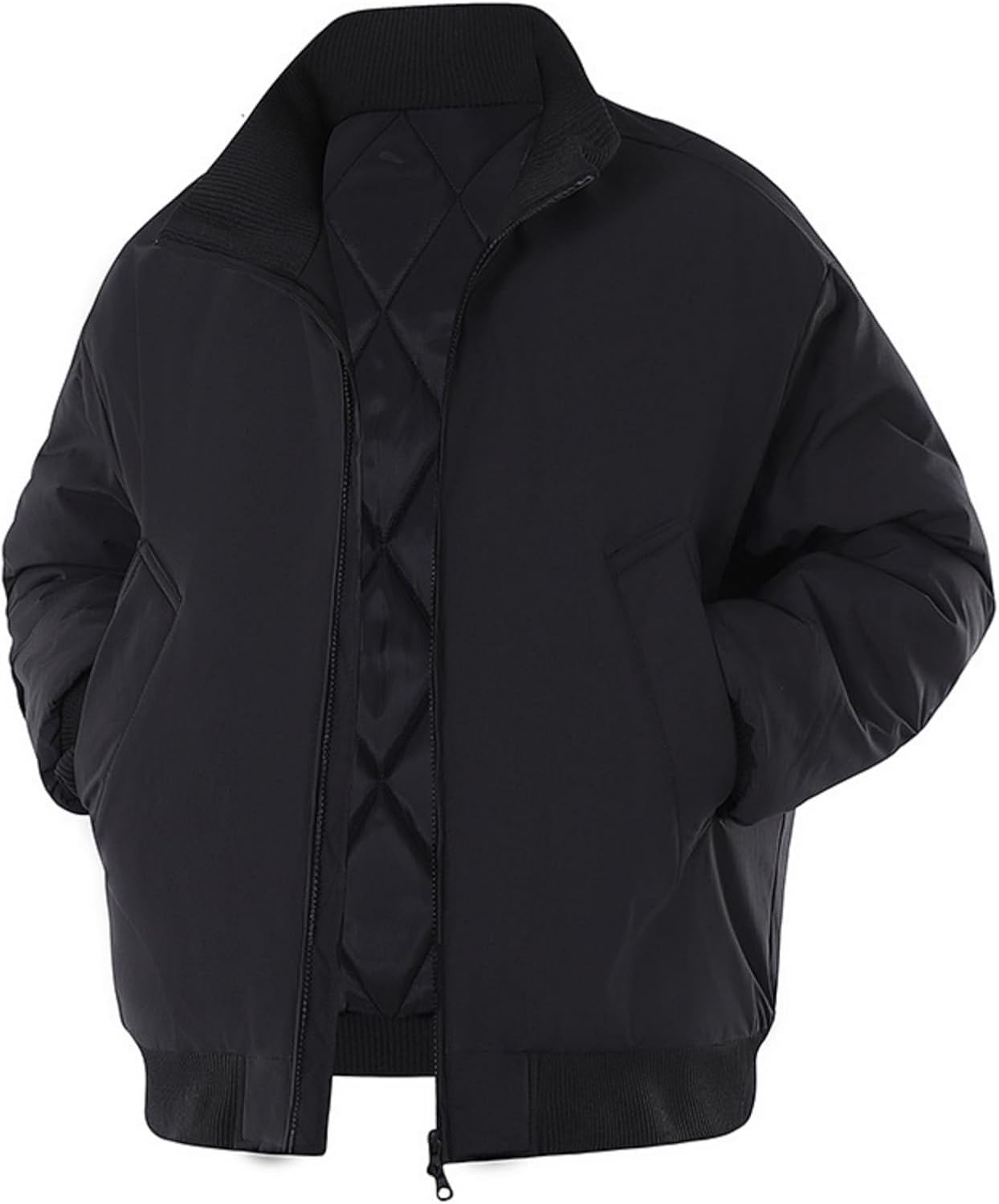 Men's Graphene Cotton Coat Windproof And Waterproof Thick Warm Outdoor Hiking Coats Zipper Winter Jacket, M-3XL