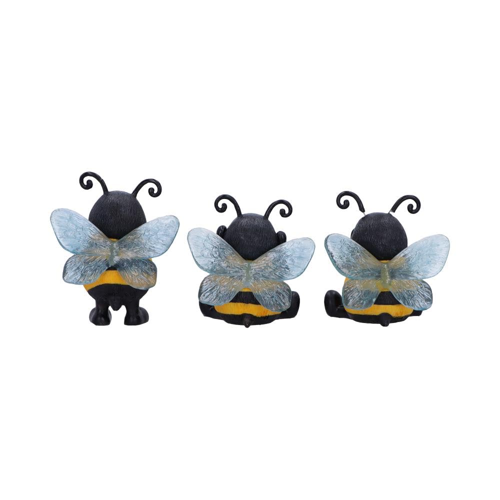Nemesis Now Three Wise See No Evil Hear No Evil Speak No Evil Figurines, Adorable Hand-Painted Resin Collectibles and Gift - Bees - Image 3