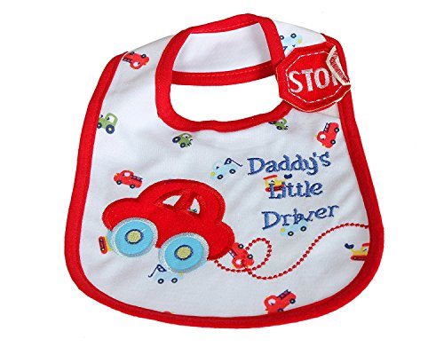 Image of Babies Bloom Toddler /Baby Soft Cotton Red Cotton Bibs (Pack of 3)