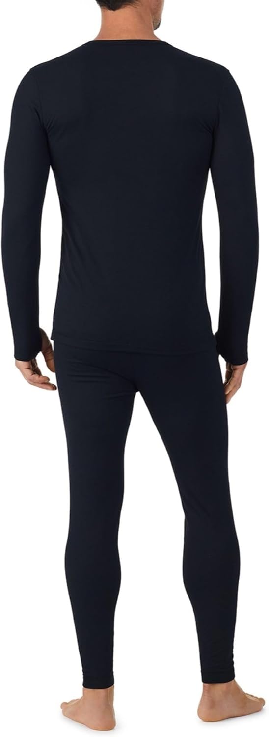 Cuddl Duds Mens Heavyweight Cold Weather Fleece Lined Thermal Set – Long Sleeve Shirt & Leggings – Lounge Sets for Men - Image 3