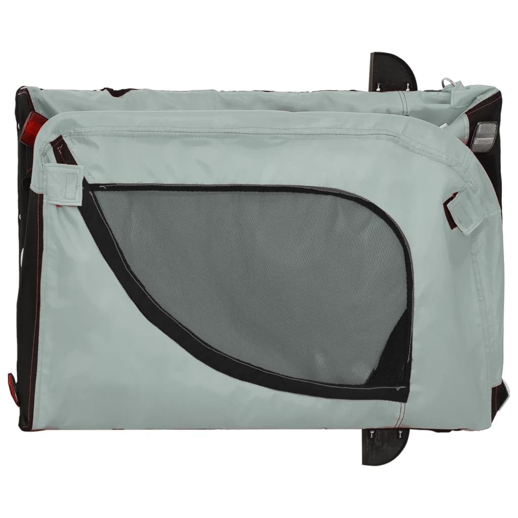 Homgoday Remolque de bicicleta para animales gris y negro Oxford y hierro, mueble carro para perro, carro para bicicleta, carro para perros, transportín perro bicicleta modelo 94028