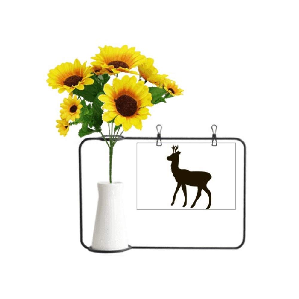 Vases de tournesol artificiels cerf noir pour fleurir un coin sombre