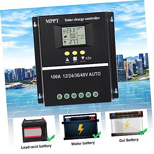 Miniatura 5 de Yardwe Controlador 100a Regulador Solar 80a Controlador De Energía Solar 24v Controlador De Panel Solar 24v 50a Controlador De Paneles Solares 60a Regulador De Carga Perfil De Aluminio