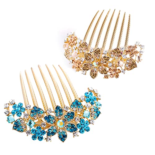 Peigne à cheveux strass style chinois lot de 2 pour faire tenir un chignon