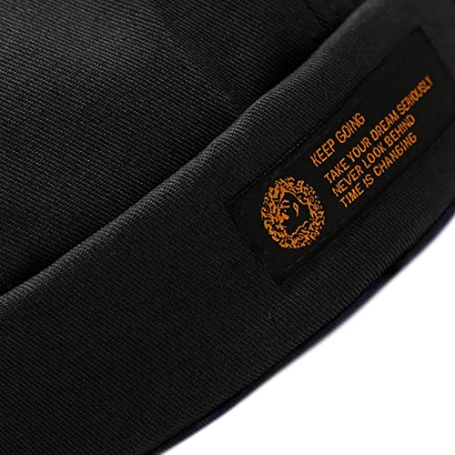 Image of XYIYI Mens Docker Cap Brimless Hats Skullcap Worker Sailor Cap Rolled Cuff Retro Beanie Hat