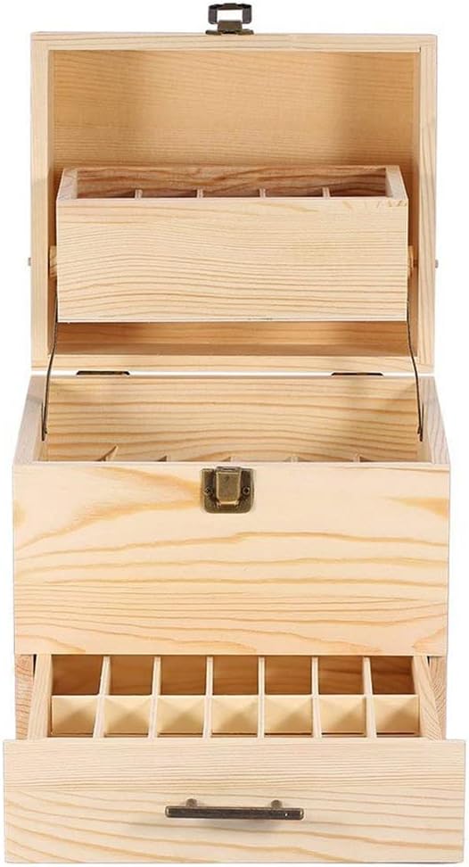 Essential Oil Carrying Case Aromatherapy Wooden Storage Box for Container Treasure Jewelry Storage Gift Box