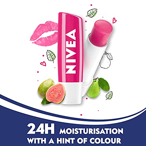 Image of NIVEA Lip Balm, Pink Guava Shine, 4.8g
