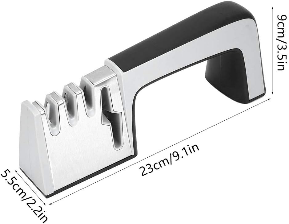 Knife Grinder, 4in1 4 Stage Knife Sharpener Scissors Grinder Sharpening Tool Manual Grinding Tool Accessory